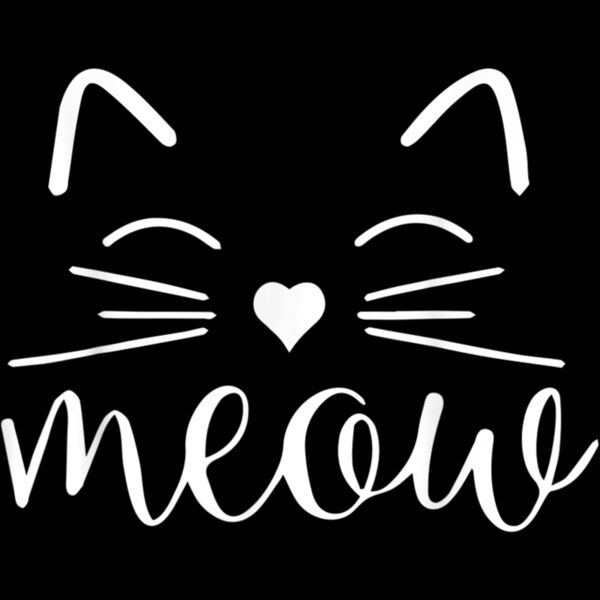 Meow Cute Cat Face Funny Costume Gift for Cat Lovers T Shirt Thumbnail