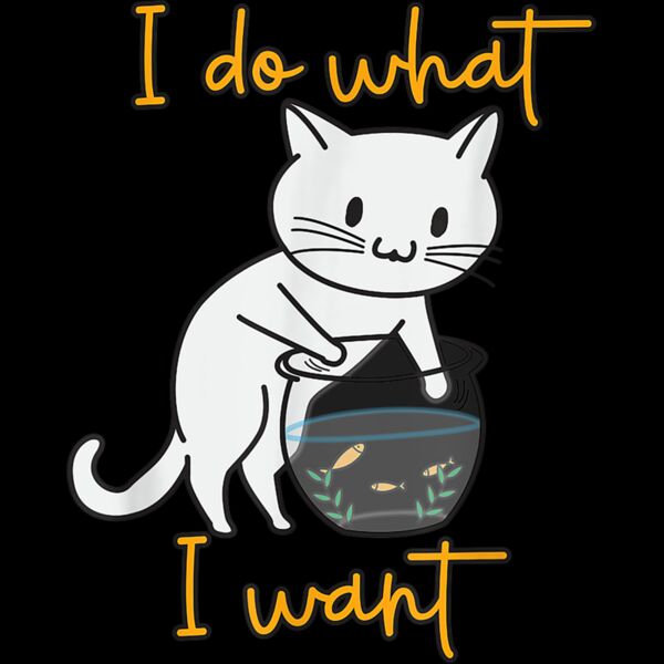 Funny Cat I Do What I Want Cat T Shirt Thumbnail