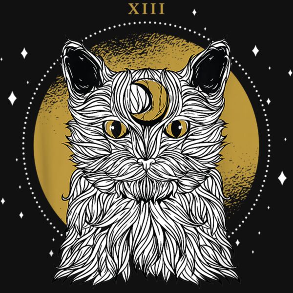 Moon Universe Cosmic Cat Lover Kitten T Shirt Thumbnail