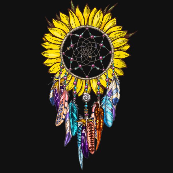 Dream Catcher Bird Feather Sunflower Shirts Gifts T Shirt Thumbnail