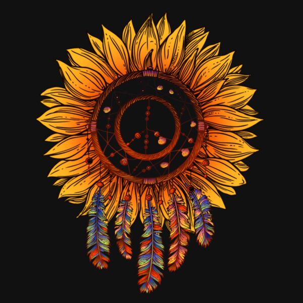 DREAM CATCHER SUNFLOWER Long Sleeve T Shirt Thumbnail