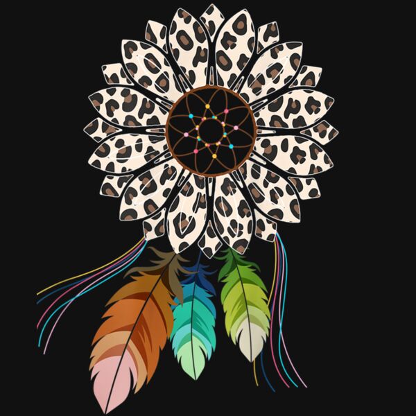 Dream Catcher Sunflower Leopard Costume Women Girl Gift T Shirt Thumbnail