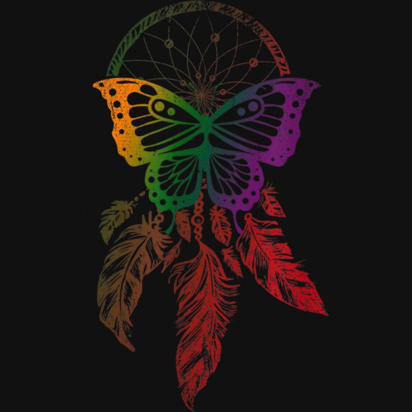 Colorful Butterfly Animal Gift Dreamcatcher T Shirt Thumbnail