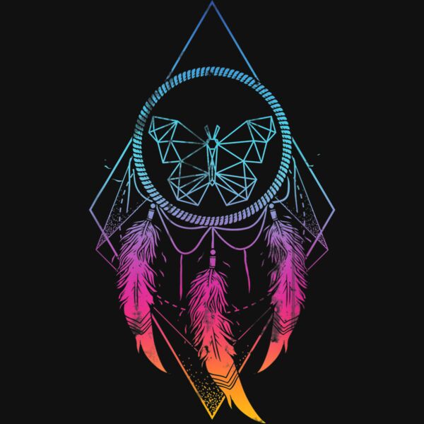 Butterfly Beautiful Insect Gift Idea Dreamcatcher T Shirt Thumbnail