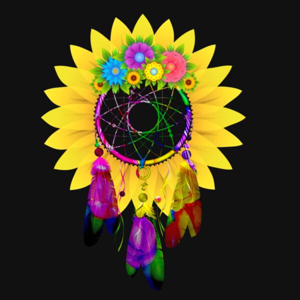 Dream Catcher Sunflower Dreamcatcher Gift Circle of Life Long Sleeve T Shirt Thumbnail
