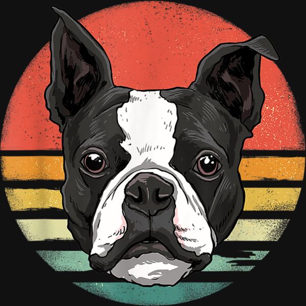 Retro Vintage Boston Terrier Dog Breed Lover Gift T Shirt Thumbnail