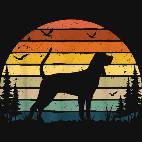 Redbone Coonhound Vintage Retro Dog Mom Dad Pet Lover Gift T Shirt Thumbnail