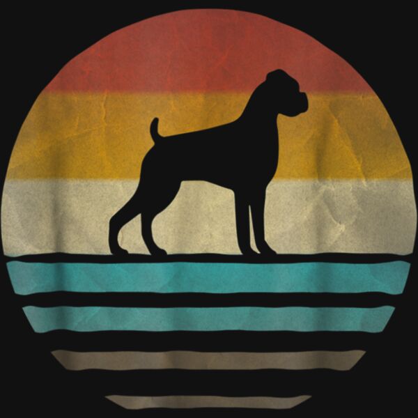 Boxer Dog Shirt Retro Vintage 70s Silhouette Breed Gift Thumbnail