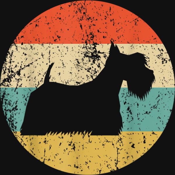 Scottish Terrier Shirt   Vintage Retro Scottie Dog T Shirt Thumbnail