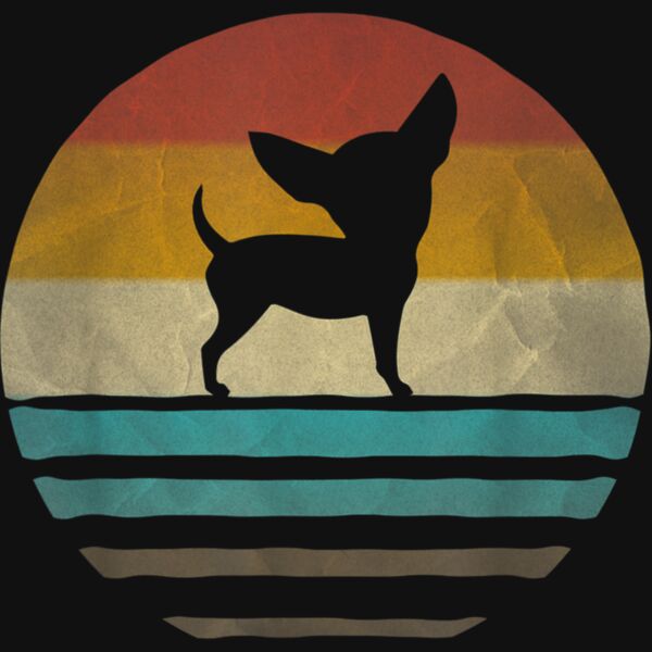 Chihuahua Dog Retro Vintage 60s 70s Silhouette Breed Gift T Shirt Thumbnail