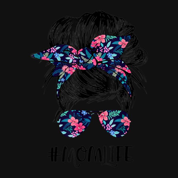 Mom Life Messy Hair Bun Women Mother s Day Funny Thumbnail