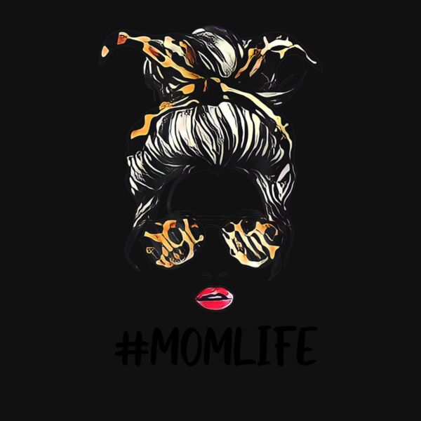 Hashtag Mom Life  MomLife Leopard Pattern Bandana Messy Bun Thumbnail