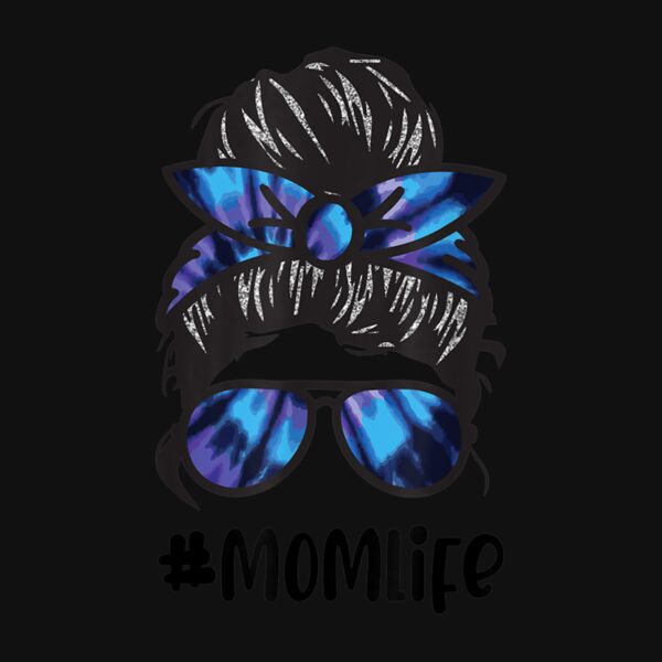 Mom Life Messy Hair Bun Tie Dye Thumbnail