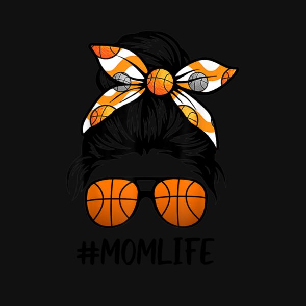 Mom Life Basketball Mothers Day Messy Bun Thumbnail
