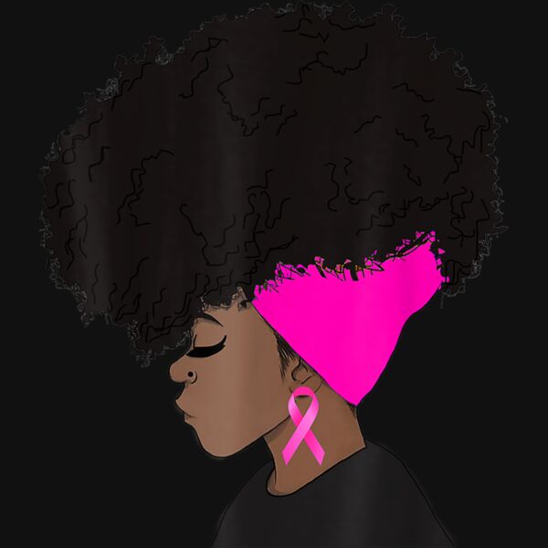 African American Breast Cancer Awareness t shirt Black Women T Shirt Thumbnail