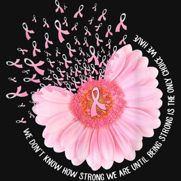 Sunflower Pink Breast Cancer Awareness Women Warrior Gift T Shirt Thumbnail