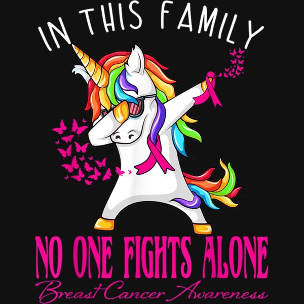 In This Family No One Fights Alone Breast Cancer Awareness T Shirt 1 Thumbnail