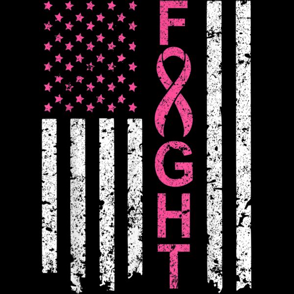 Breast Cancer Awareness T Shirt American Flag Distressed T S T Shirt Thumbnail