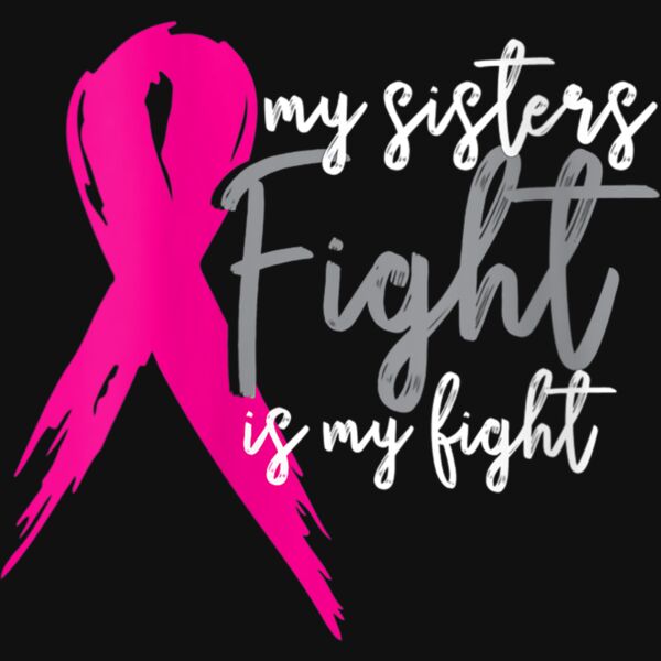Womens Her Fight Is My Fight Breast Cancer Awareness V Neck T Shirt Thumbnail