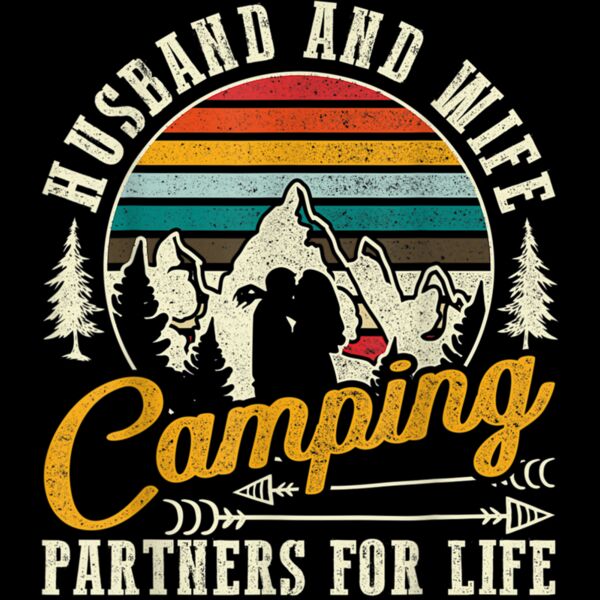 Husband And Wife Camping Partners For Life Sweet T Shirt Thumbnail