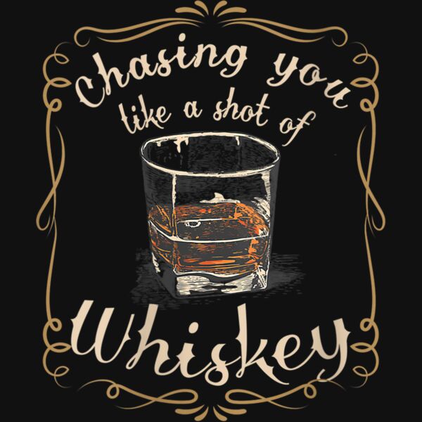 Womens Vintage Chasing You Like a Shot of Whiskey Bourbon Lover V Neck T Shirt Thumbnail