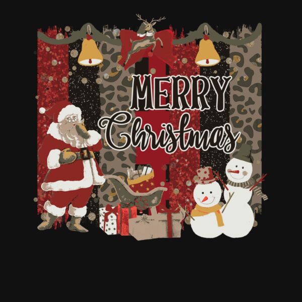 MERRY CHRISTMAS  VINTAGE SANTA SNOWMAN Thumbnail