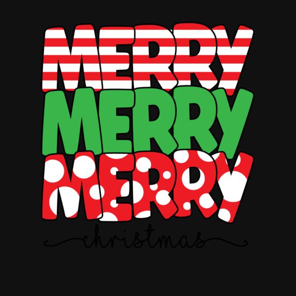 MERRY MERRY MERRY CHRISTMAS   Wave Wash Hoodie Thumbnail