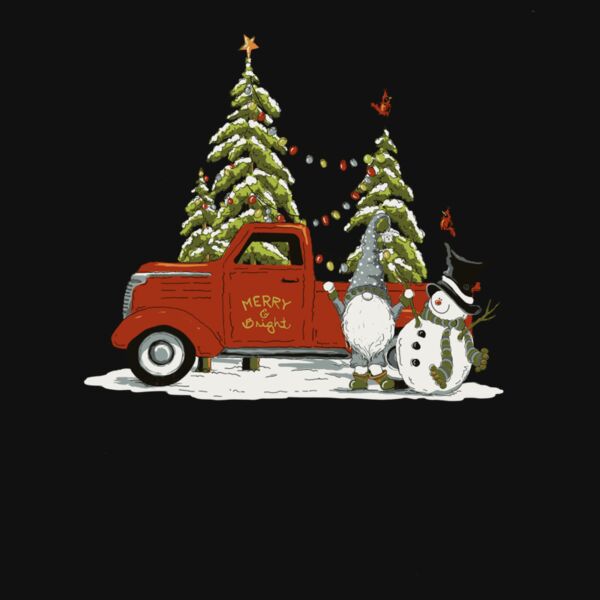 VINTAGE TRUCK MERRY SNOWMAN Thumbnail
