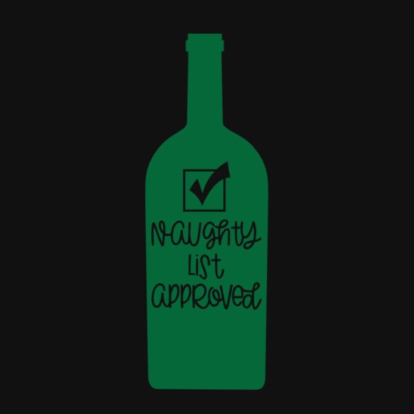 NAUGHTY LIST APPROVED   wine bag Thumbnail