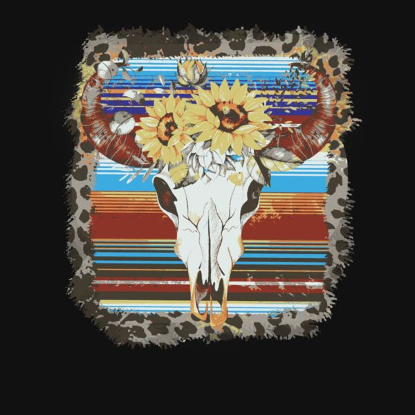 Serape Leopard Bull Skull Thumbnail