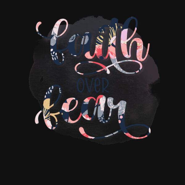 faith over fear pink floral Thumbnail