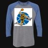 Unisex Triblend Three-Quarter Raglan T-Shirt Thumbnail