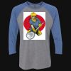 Unisex Triblend Three-Quarter Raglan T-Shirt Thumbnail