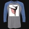 Unisex Triblend Three-Quarter Raglan T-Shirt Thumbnail