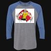 Unisex Triblend Three-Quarter Raglan T-Shirt Thumbnail