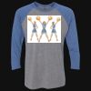 Unisex Triblend Three-Quarter Raglan T-Shirt Thumbnail