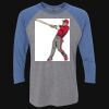Unisex Triblend Three-Quarter Raglan T-Shirt Thumbnail