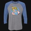 Unisex Triblend Three-Quarter Raglan T-Shirt Thumbnail