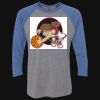 Unisex Triblend Three-Quarter Raglan T-Shirt Thumbnail