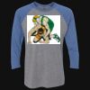 Unisex Triblend Three-Quarter Raglan T-Shirt Thumbnail