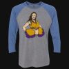 Unisex Triblend Three-Quarter Raglan T-Shirt Thumbnail