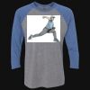 Unisex Triblend Three-Quarter Raglan T-Shirt Thumbnail
