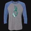 Unisex Triblend Three-Quarter Raglan T-Shirt Thumbnail