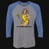 Unisex Triblend Three-Quarter Raglan T-Shirt Thumbnail