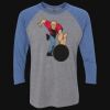 Unisex Triblend Three-Quarter Raglan T-Shirt Thumbnail