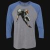 Unisex Triblend Three-Quarter Raglan T-Shirt Thumbnail