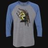 Unisex Triblend Three-Quarter Raglan T-Shirt Thumbnail