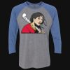 Unisex Triblend Three-Quarter Raglan T-Shirt Thumbnail