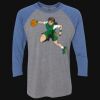 Unisex Triblend Three-Quarter Raglan T-Shirt Thumbnail