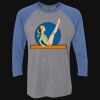 Unisex Triblend Three-Quarter Raglan T-Shirt Thumbnail
